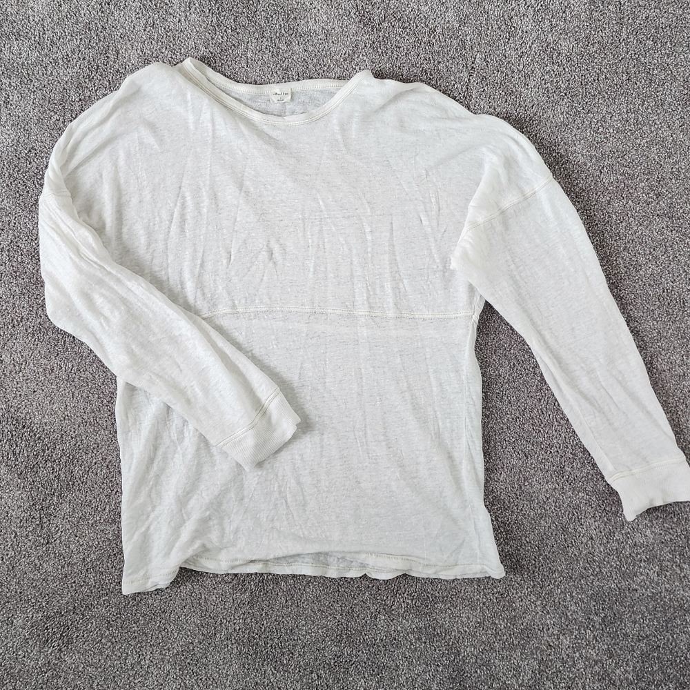 Aritzia Wilfred Free size S linen-cotton blend long sleeve